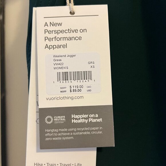 Vuori Weekend Jogger, NWT, Grass - Picture 3 of 7